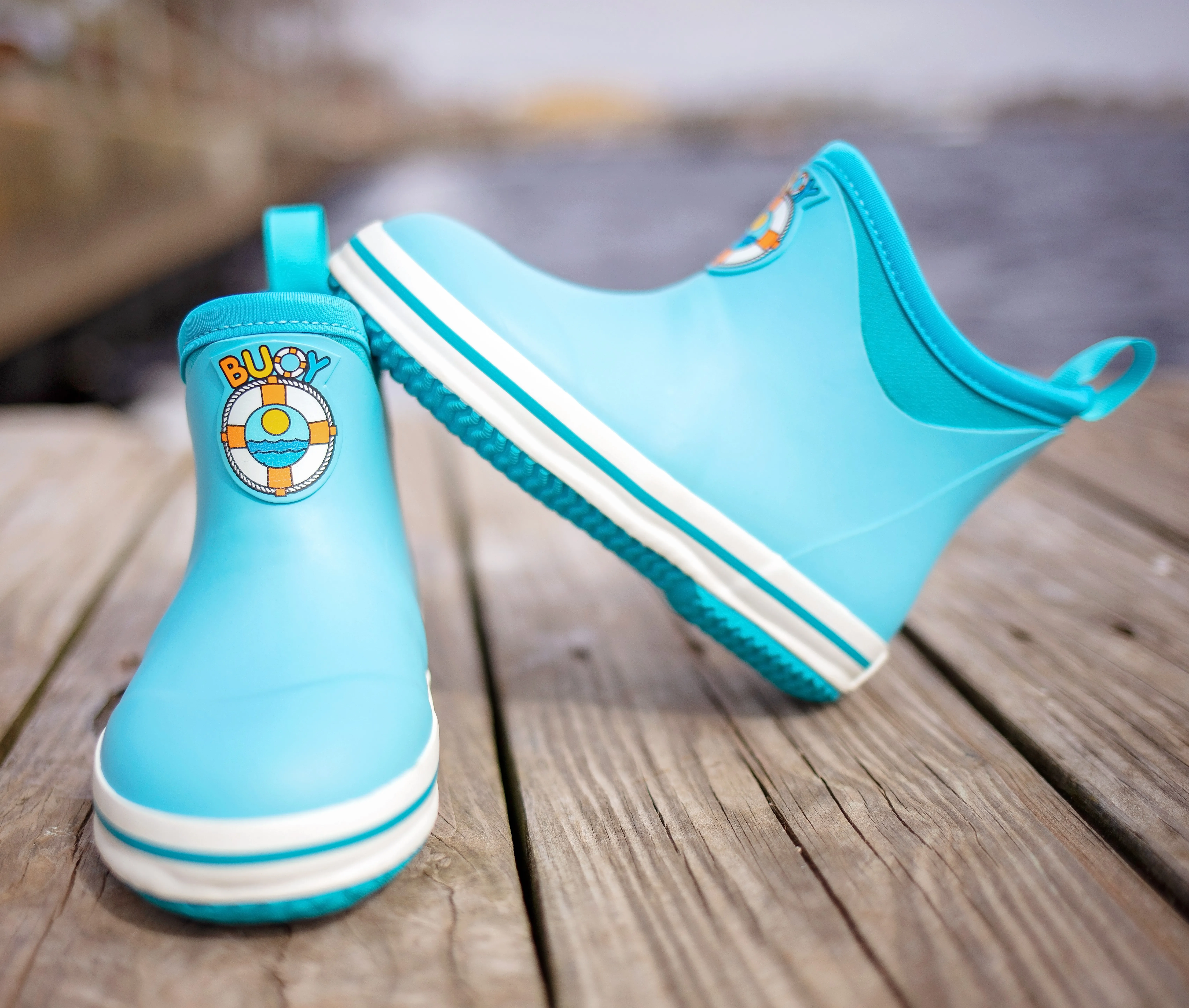 Kids Turquoise Buoy Boots