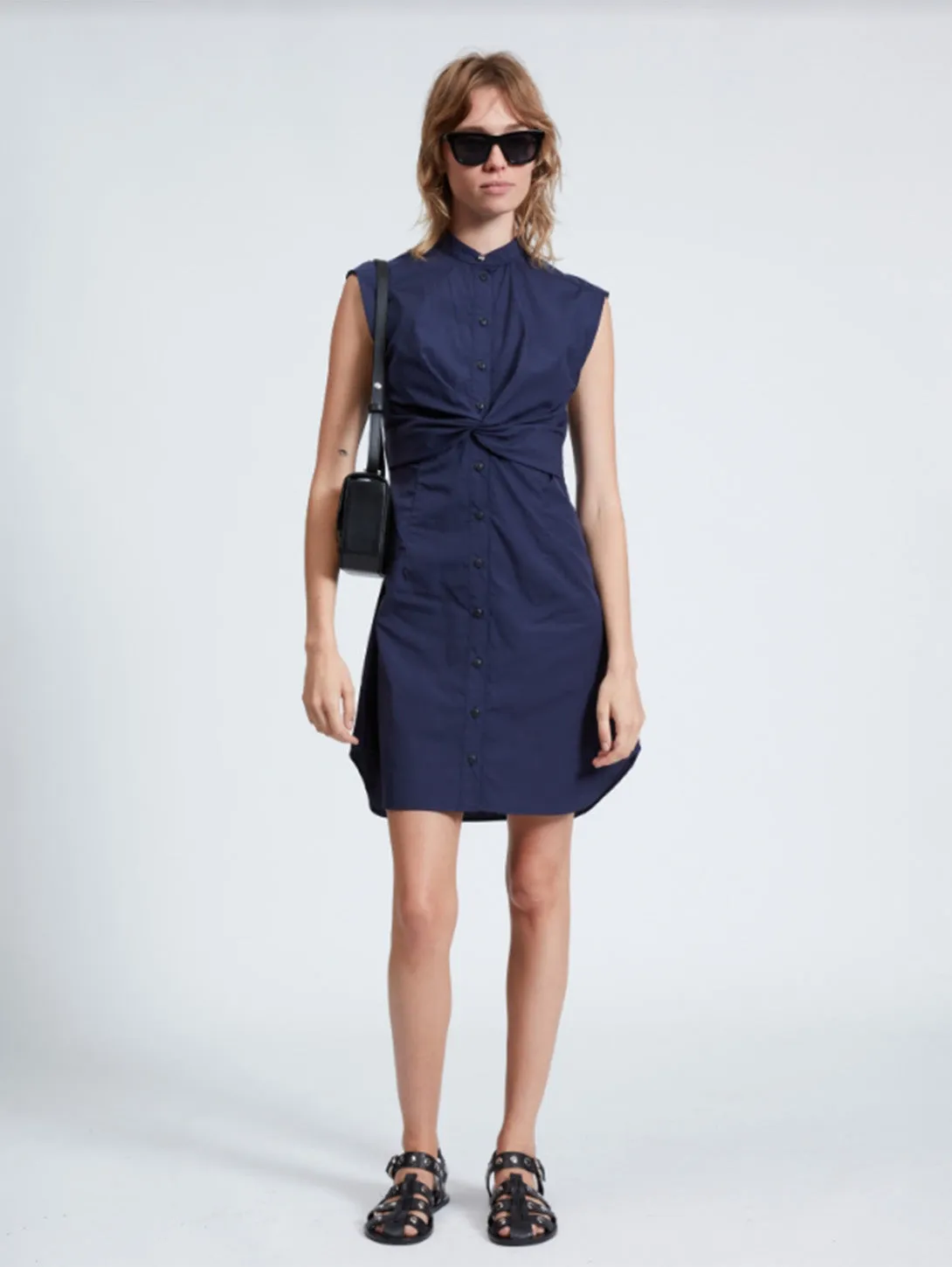 Louisa Sleeveless Dress - Navy