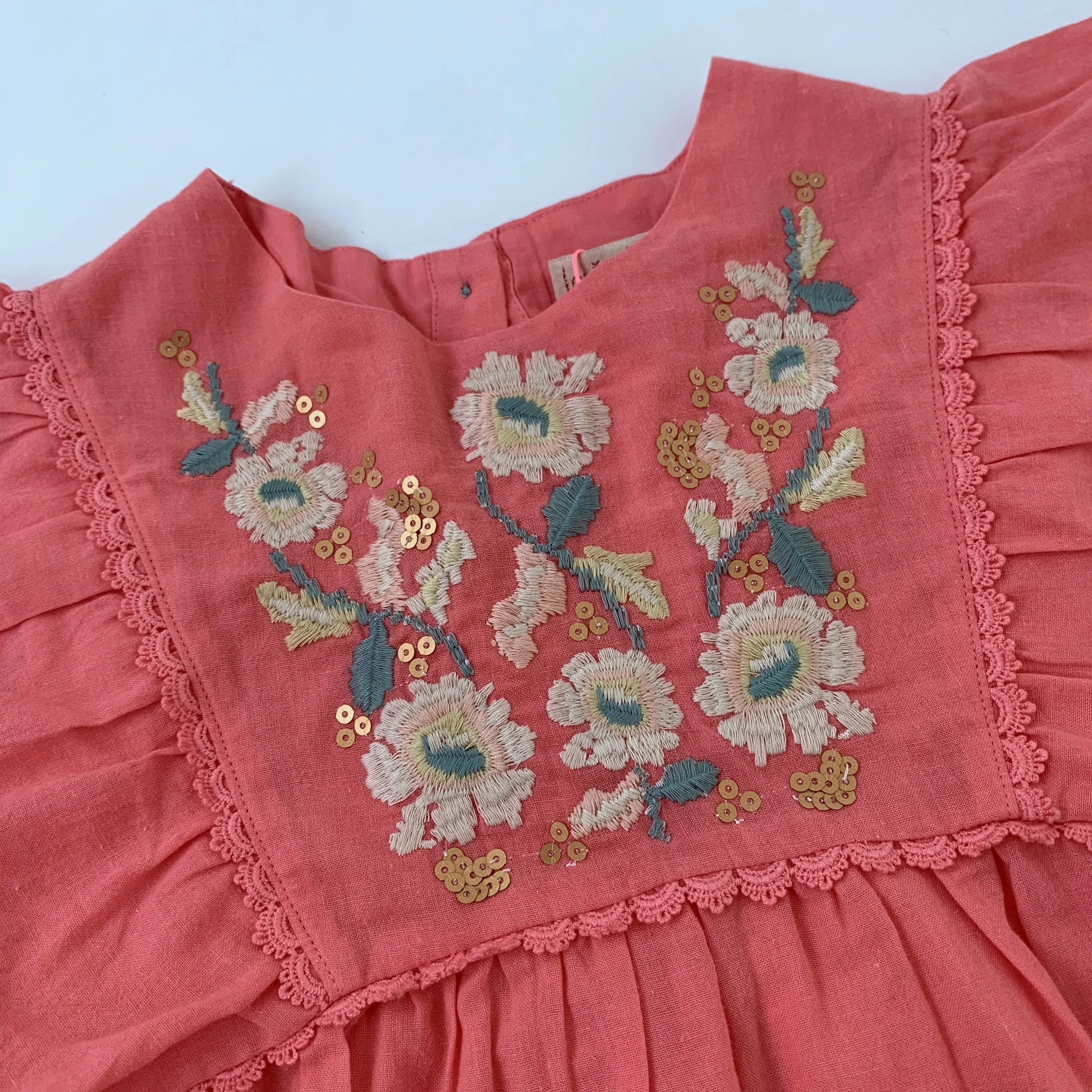 Louise Misha Hot Pink Embroidered Top: 8 Years (Brand New)