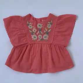 Louise Misha Hot Pink Embroidered Top: 8 Years (Brand New)