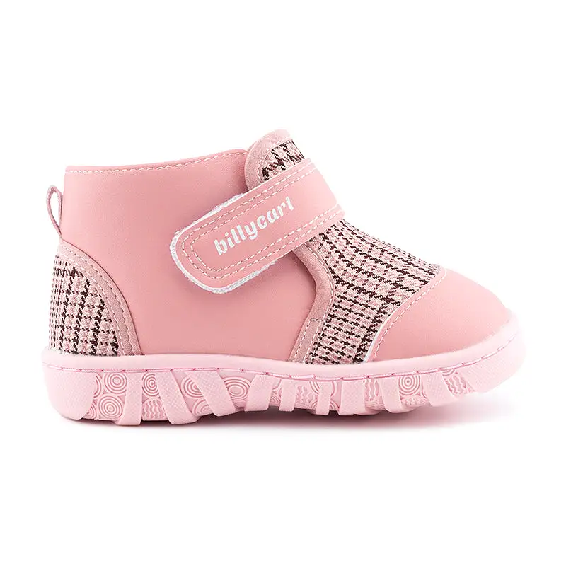 LUNA pink and plaid girls baby and toddler boots