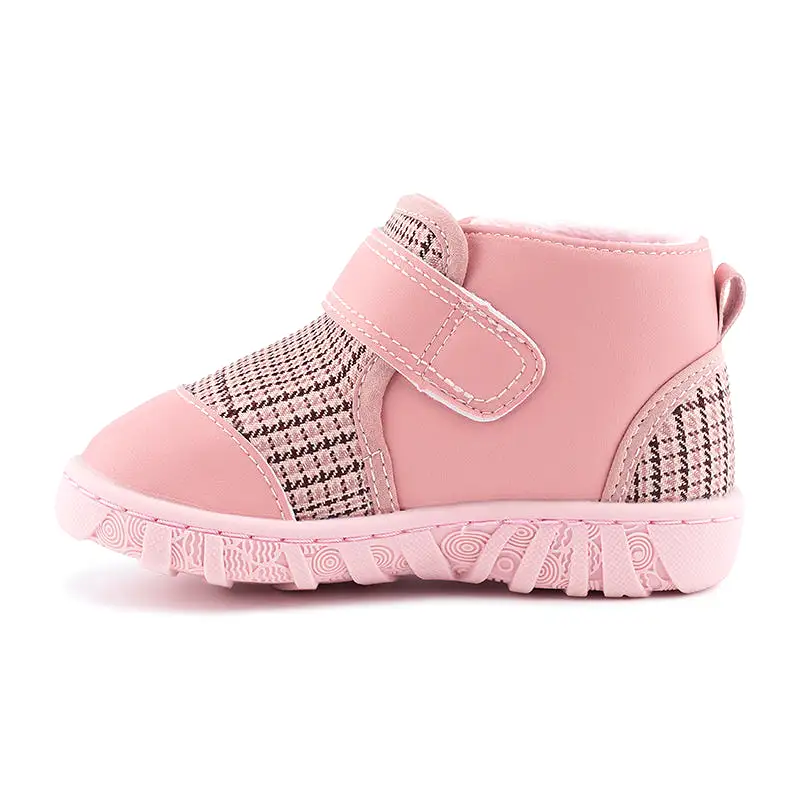 LUNA pink and plaid girls baby and toddler boots