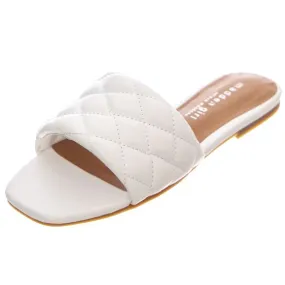 MADDEN GIRL Womens Porterr White Paris Sandals 