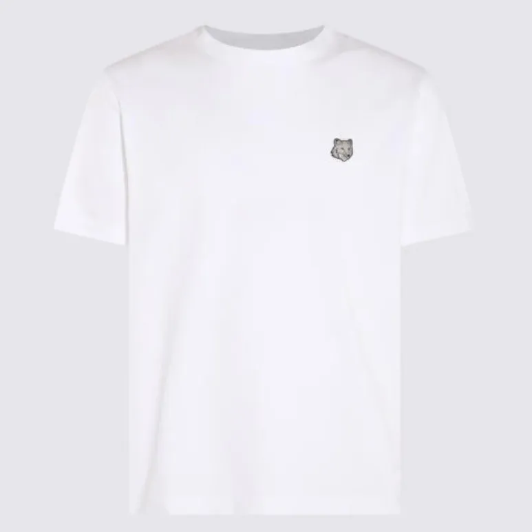 MAISON KITSUNE  |Unisex Street Style U-Neck Cotton Short Sleeves Logo