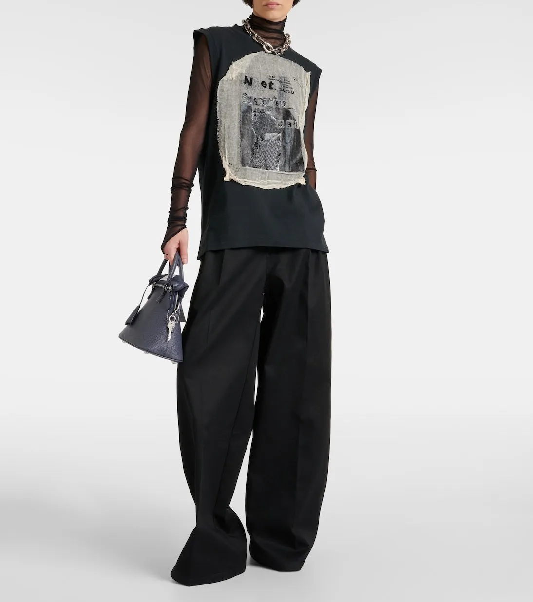 Maison Margiela  |Crew Neck Sleeveless Street Style Plain Cotton Short Sleeves