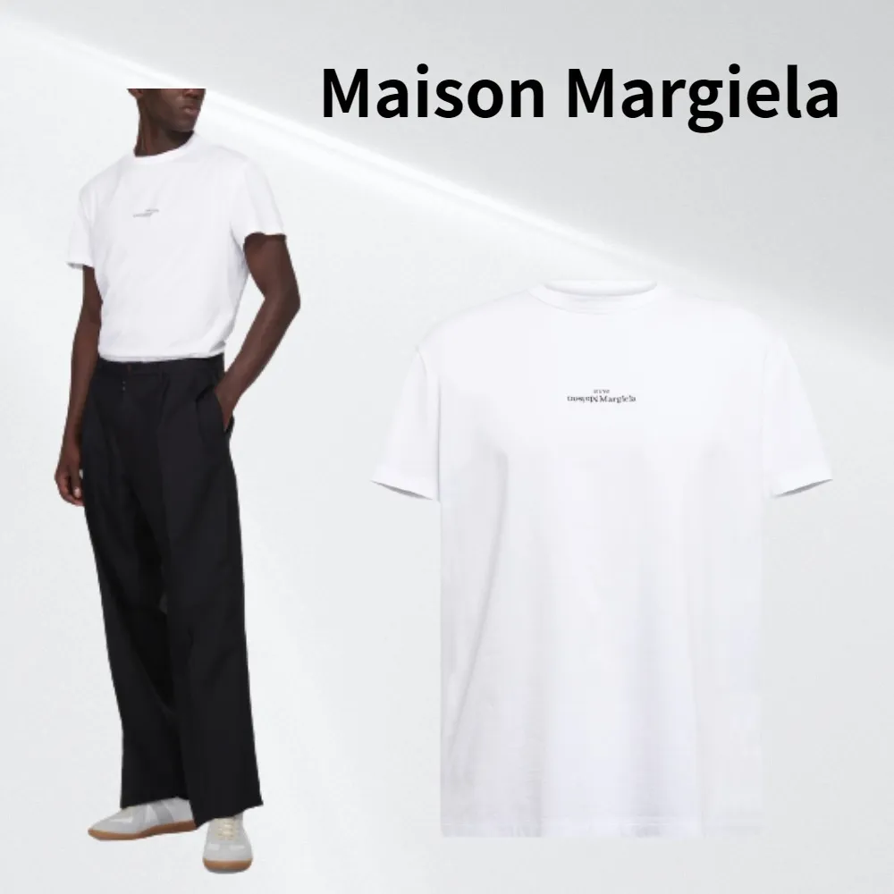 Maison Margiela  |U-Neck Cotton Short Sleeves Logo Designers T-Shirts