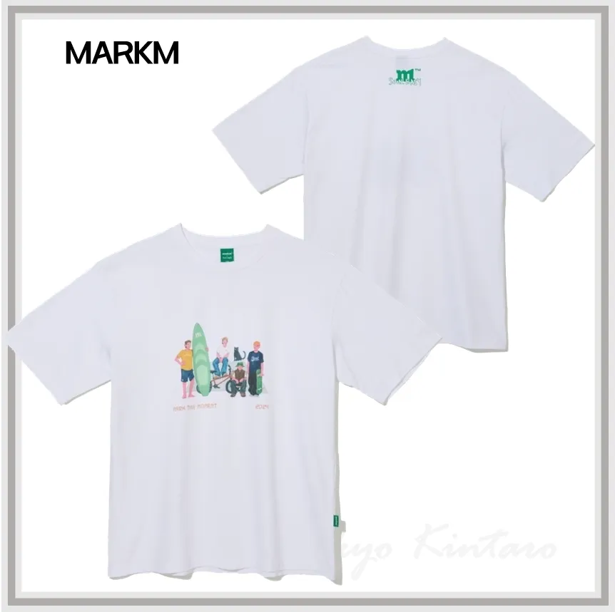 MARKM  |Unisex Street Style Short Sleeves Logo T-Shirts