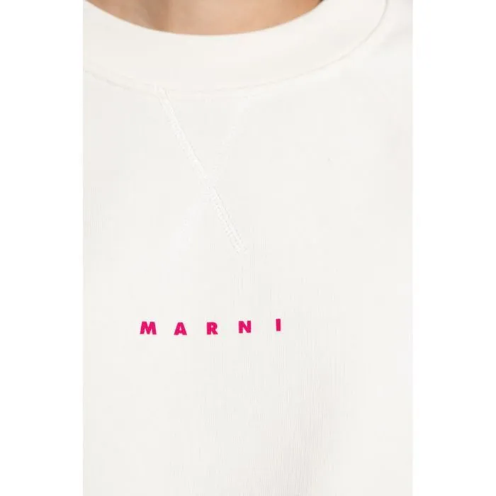 MARNI  |Green bio cotton sweatshirt with Marni logo