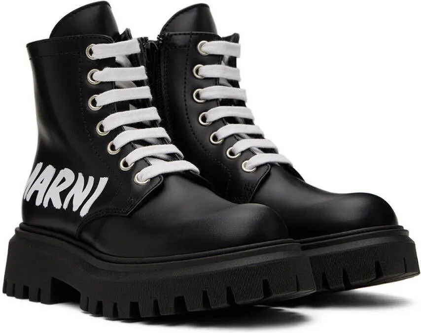 Marni Kids Black Platform Boots