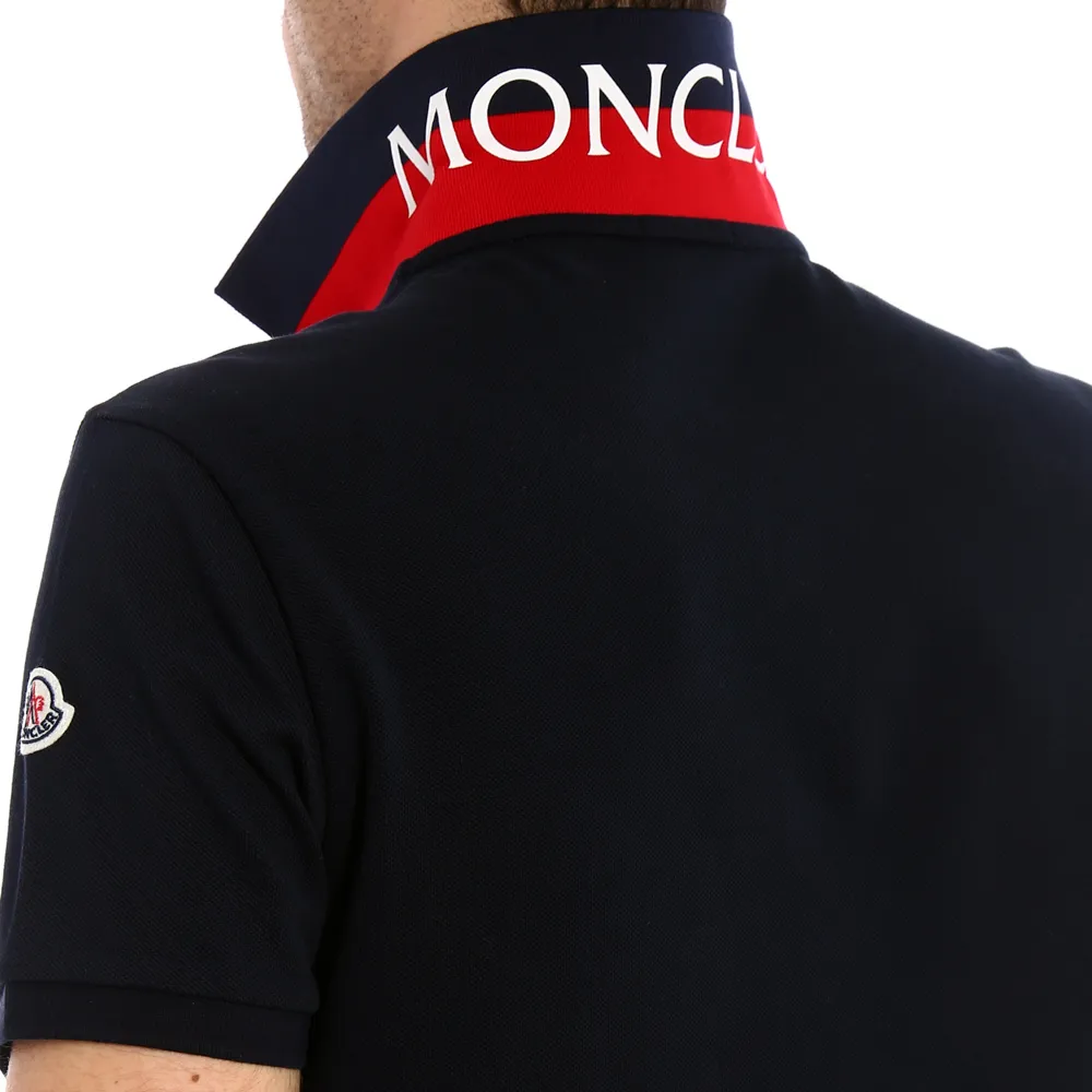 MONCLER  |Plain Cotton Short Sleeves Logo Polos