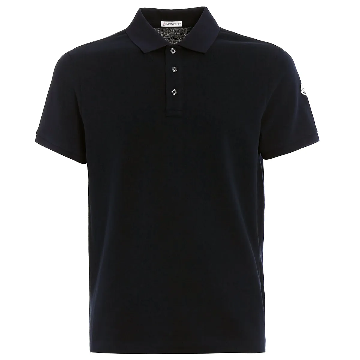 MONCLER  |Plain Cotton Short Sleeves Logo Polos