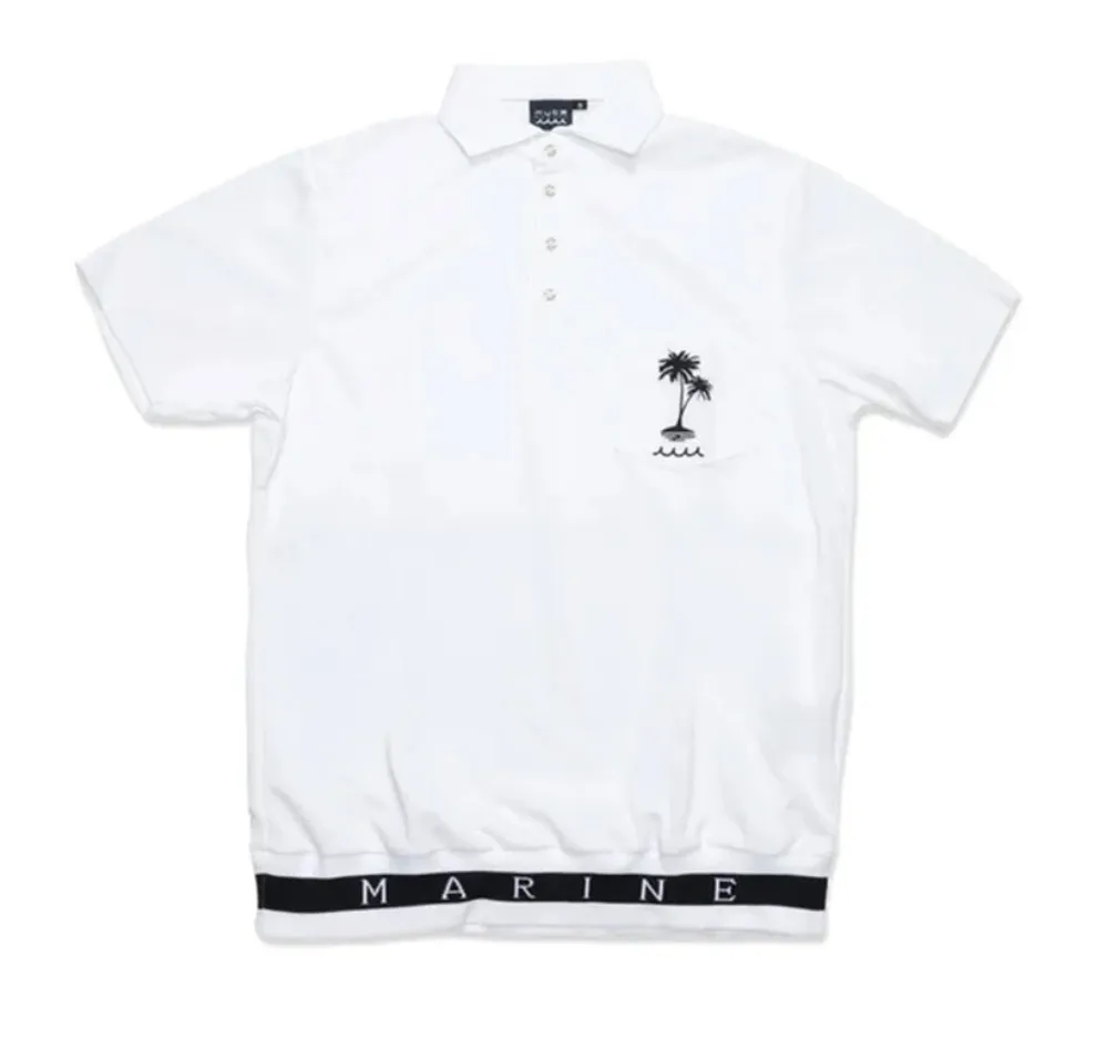 muta  |Plain Short Sleeves Logo Polos