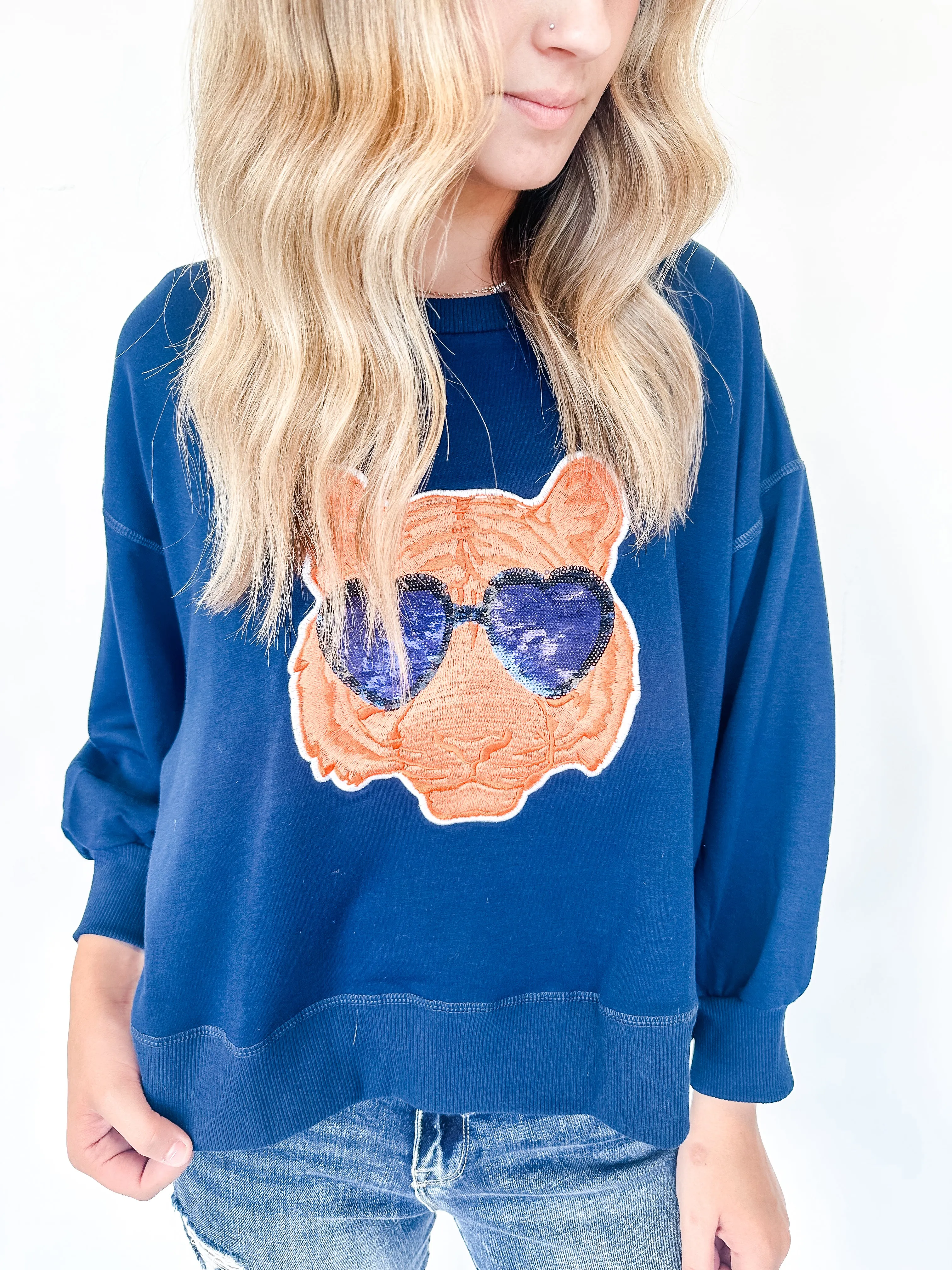 Navy AU Tiger Sweatshirt