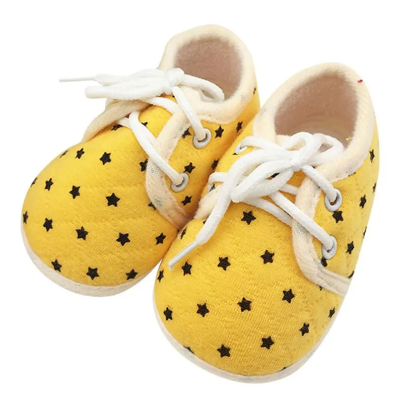 Newborn Infant Toddler Baby Boy Girls Kids Soft Sole Shoes Laces Up Sneaker First Walkers 0-18MSM6