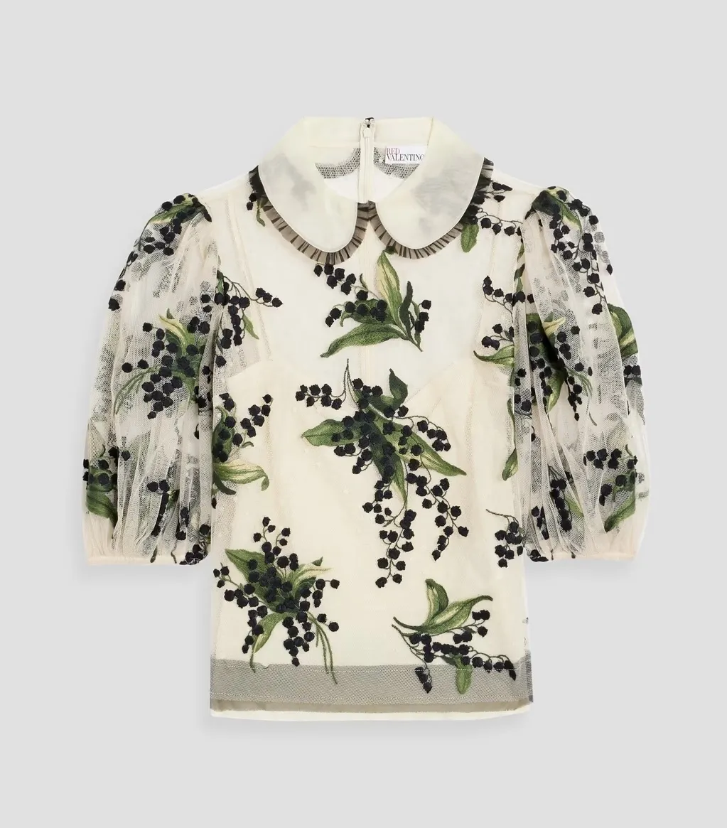 RED VALENTINO  |Dots Short Sleeves Shirts & Blouses