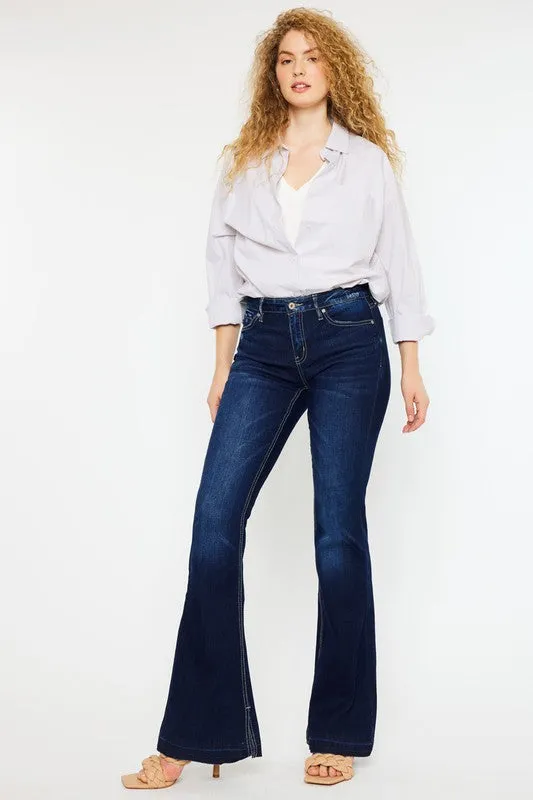 Remi Mid Rise Hem Detail Flare