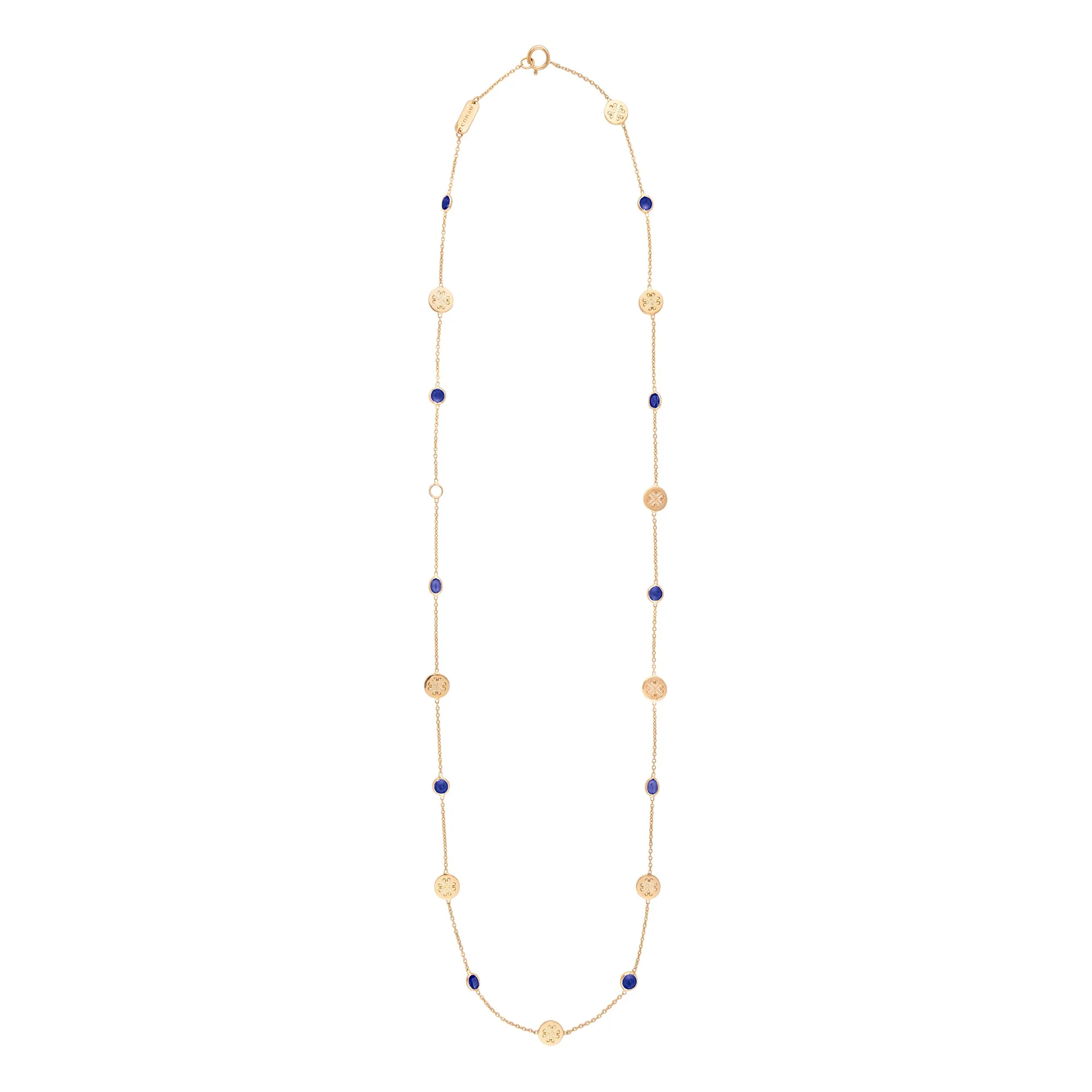 Signature Classic Necklace, Blue Sapphire, Mid-Length