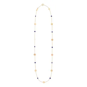 Signature Classic Necklace, Blue Sapphire, Mid-Length