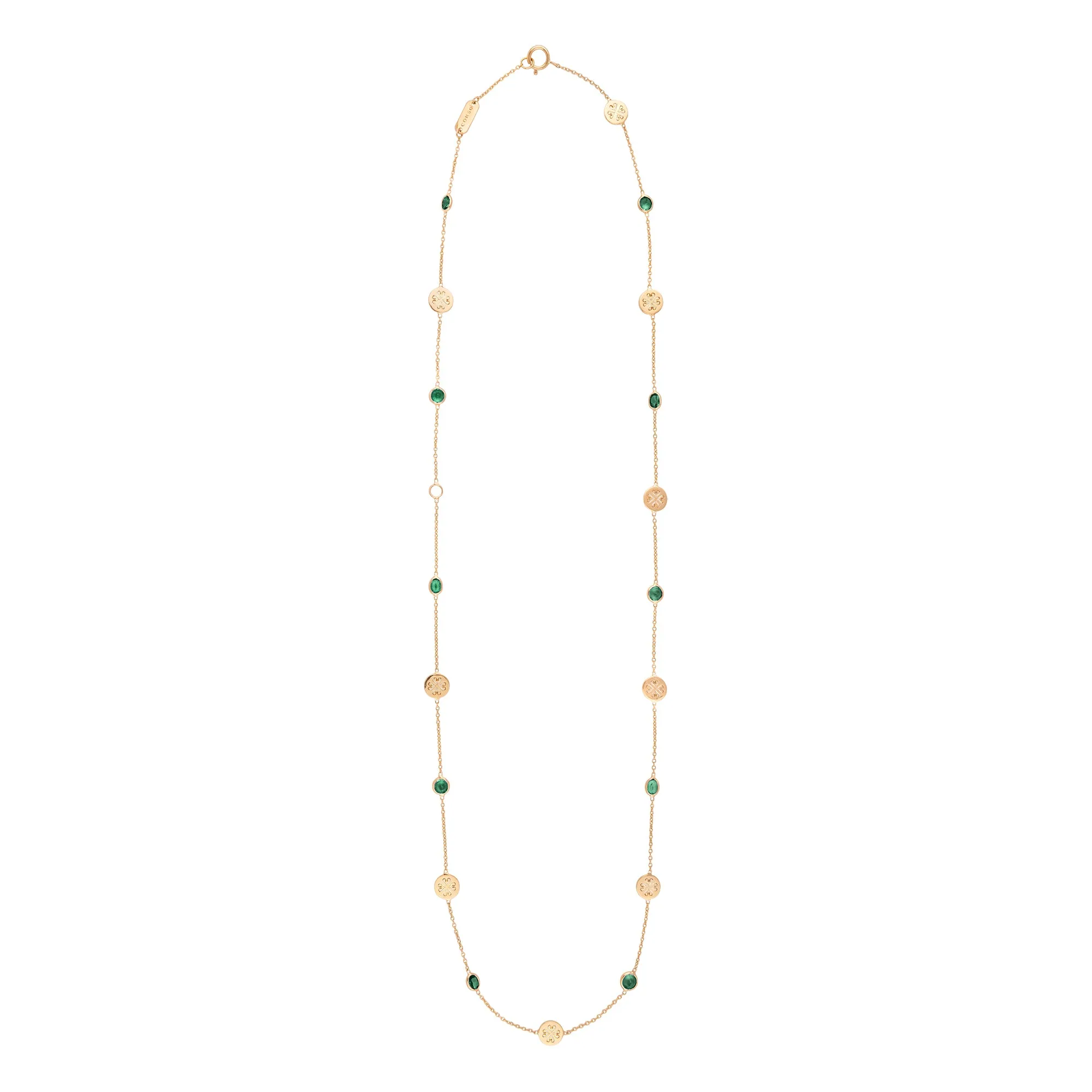 Signature Classic Necklace, Emerald, Mid-Length