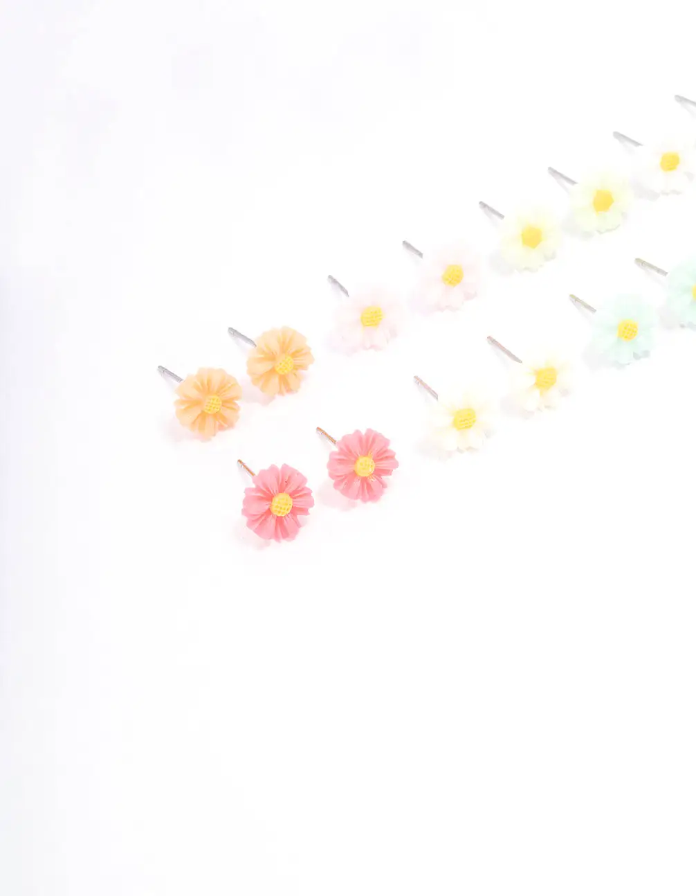 Silver Sunflower Earring 8-Pack