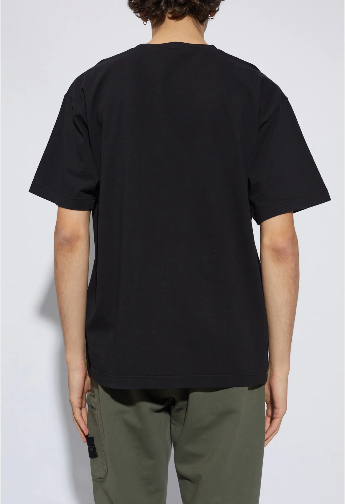 STONE ISLAND  |Crew Neck Cotton Short Sleeves Logo Crew Neck T-Shirts