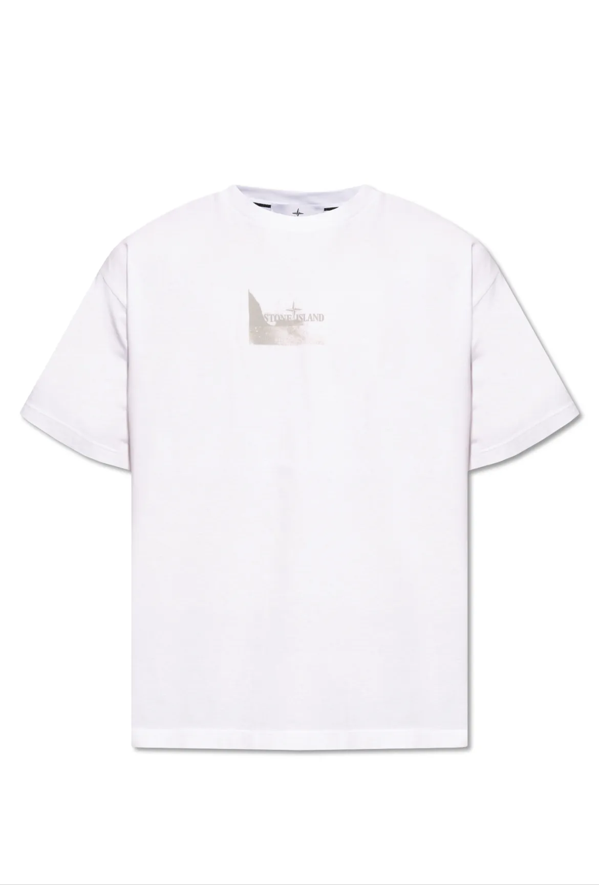 STONE ISLAND  |Crew Neck Cotton Short Sleeves Logo Crew Neck T-Shirts