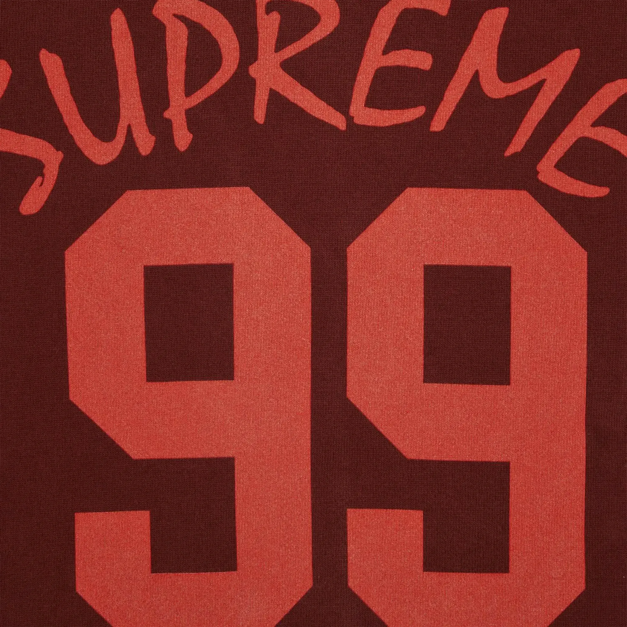 Supreme 99 L/S Maroon Football T Shirt