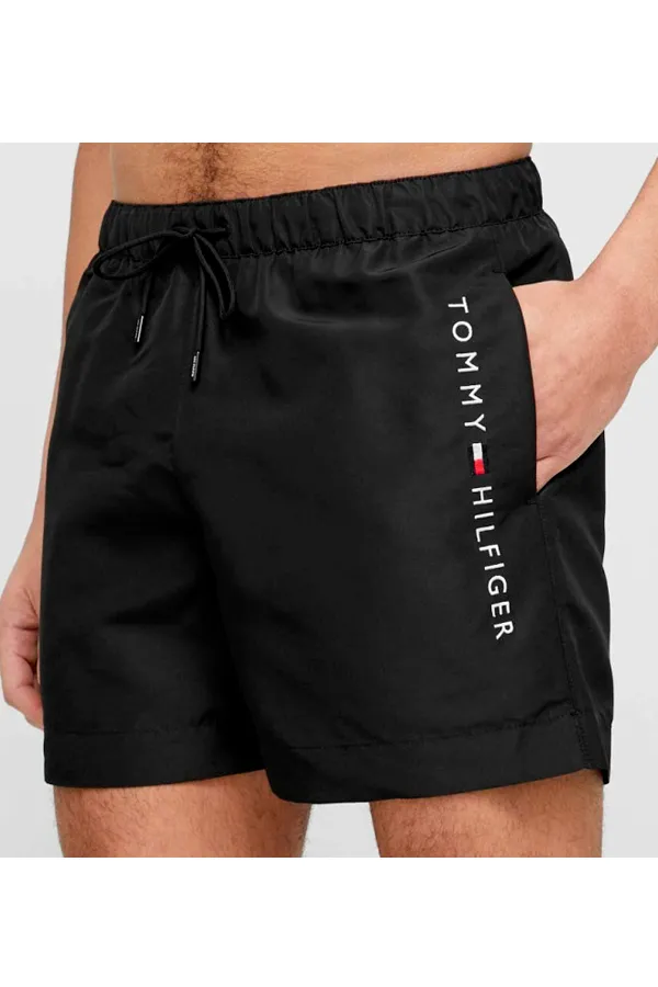 Tommy Hilfiger Swim Shorts Recycled Mid-Length Black