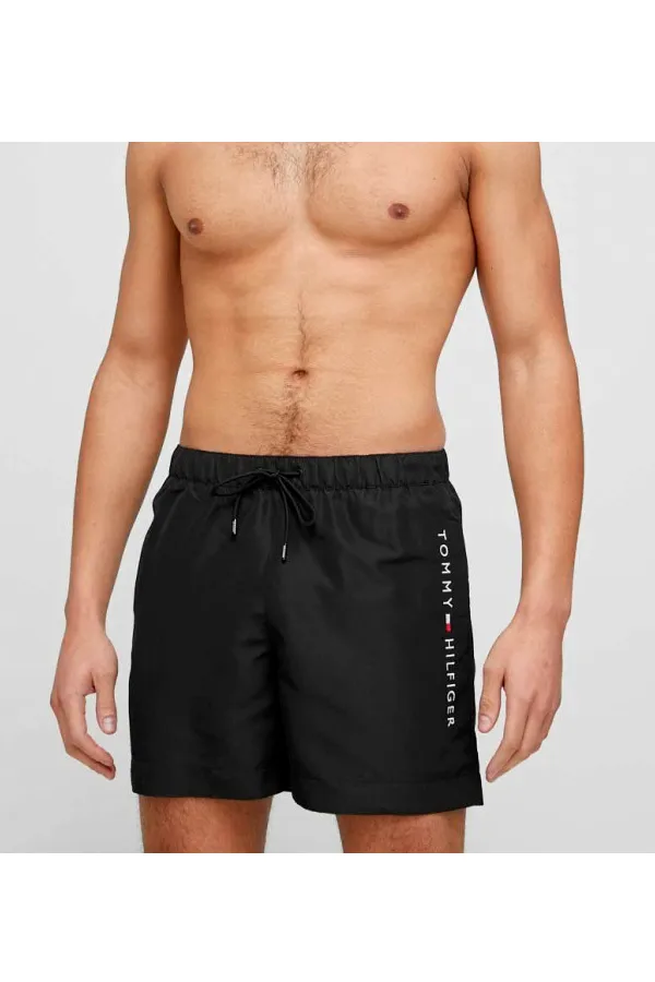 Tommy Hilfiger Swim Shorts Recycled Mid-Length Black