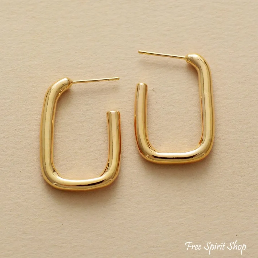 Trendy Gold Geometric Earrings