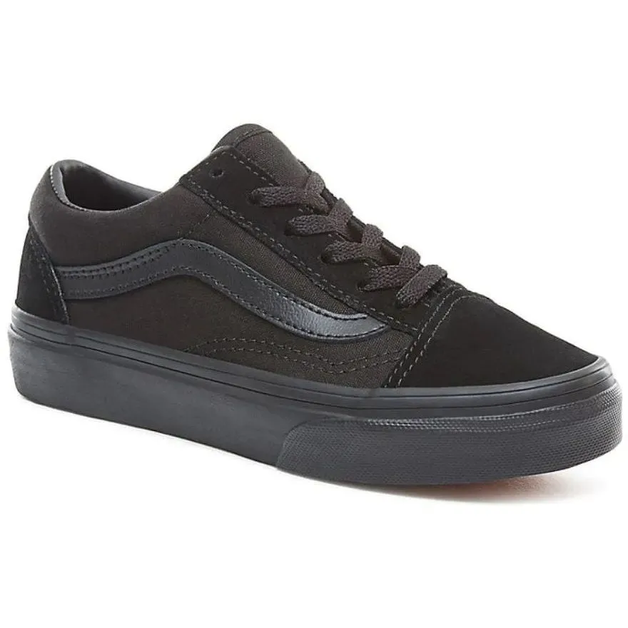 Vans Old Skool Kids Skate Shoes - Black/Black