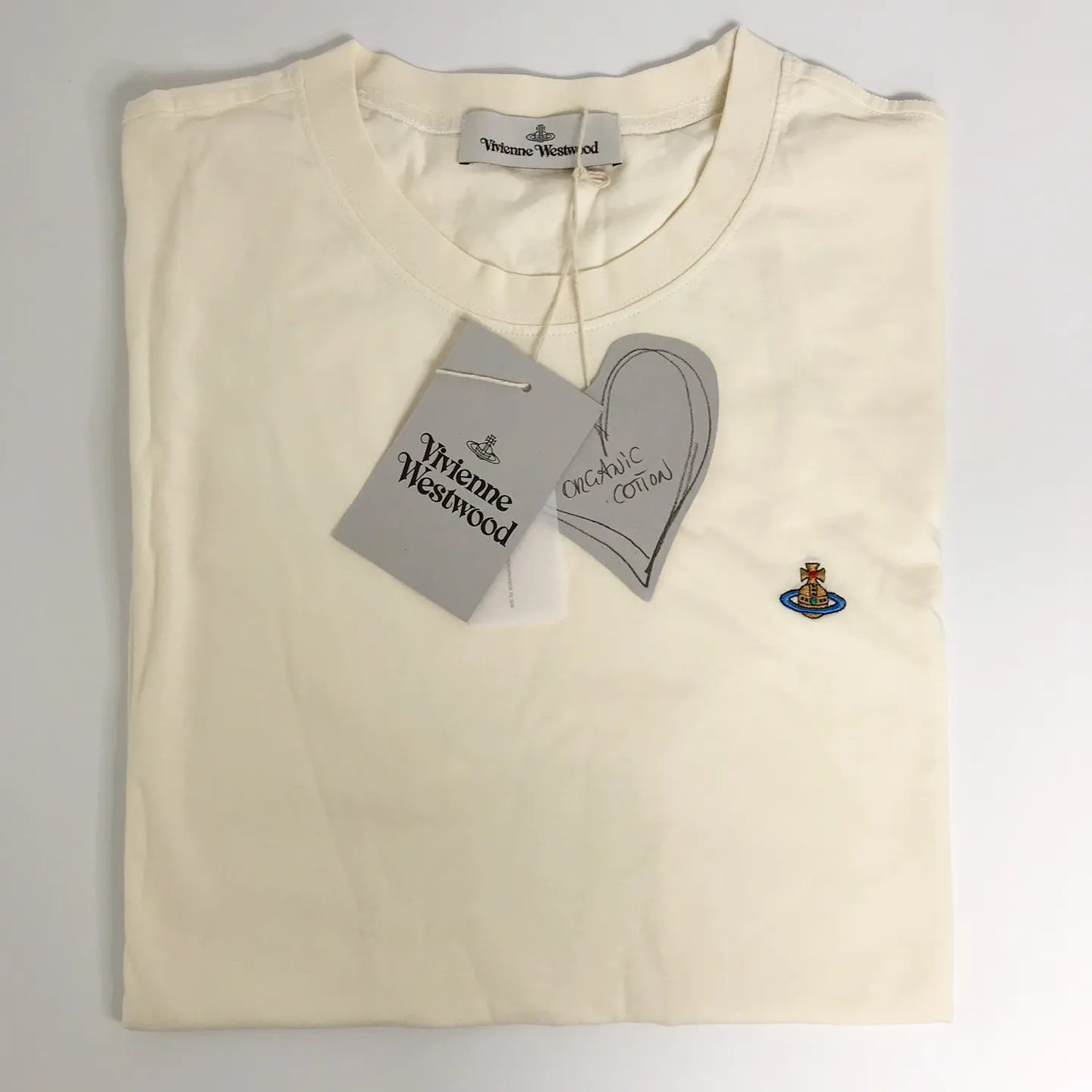 Vivienne Westwood  |Unisex Street Style Plain Cotton Short Sleeves Logo T-Shirts