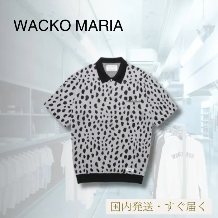 WACKO MARIA  |Leopard Patterns Street Style Cotton Short Sleeves Logo