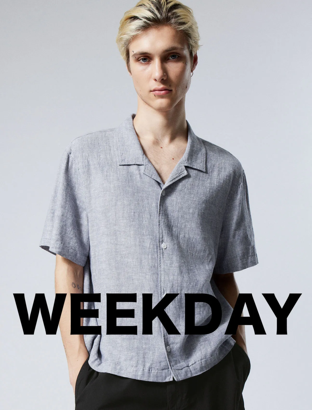 Weekday  |Plain Short Sleeves Shirts