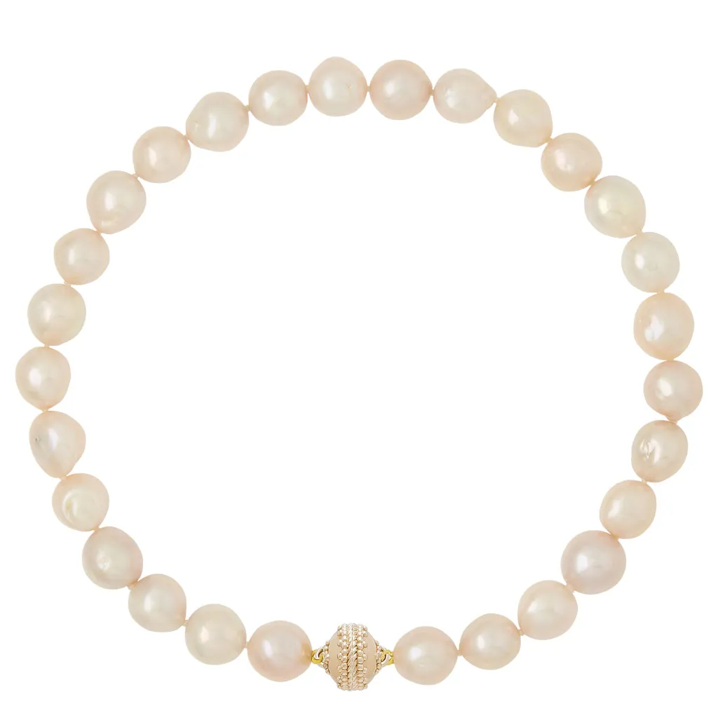 White Baroque Pearl 11-13mm Necklace