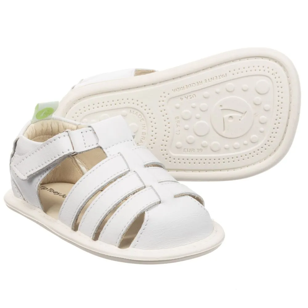 White Leather Baby Sandals