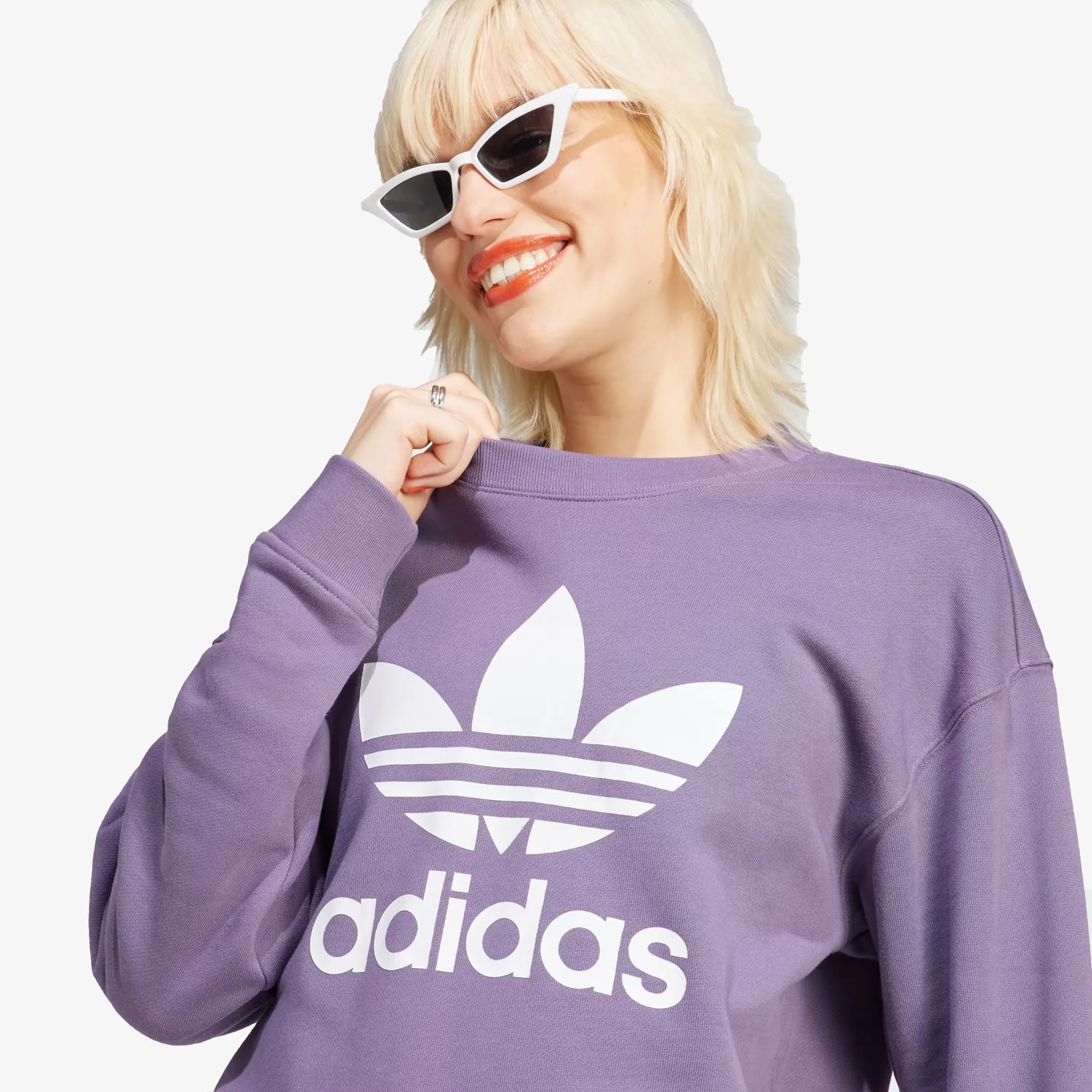 WMN'S TREFOIL CREW SWEATSHIRT 'SHADOW VIOLET'